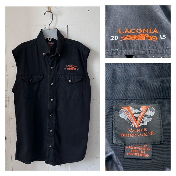 Vance Other - Vance Biker Wear Laconia 2015 Vest Button Down Shirt